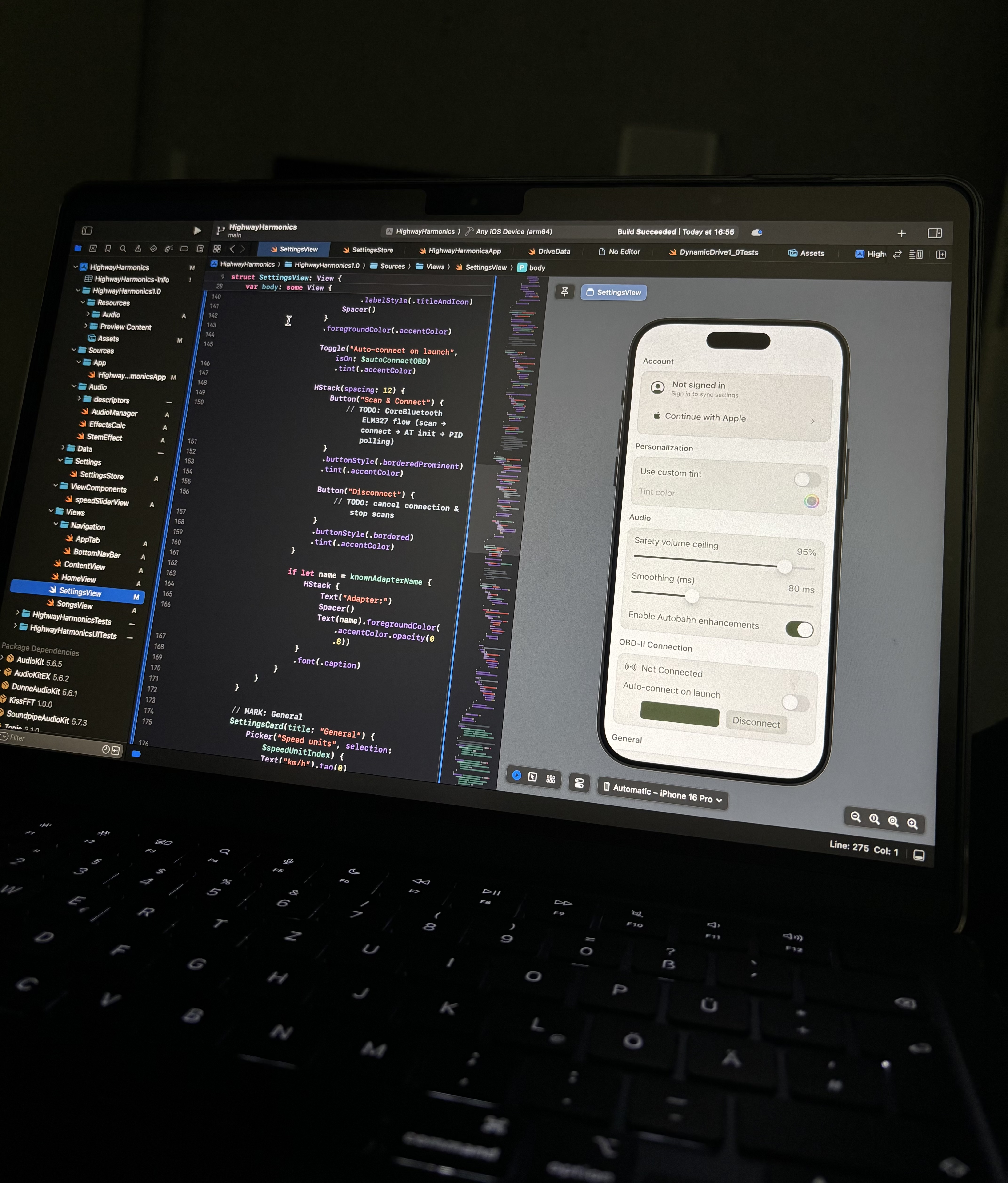 HighwayHarmonics app mockup